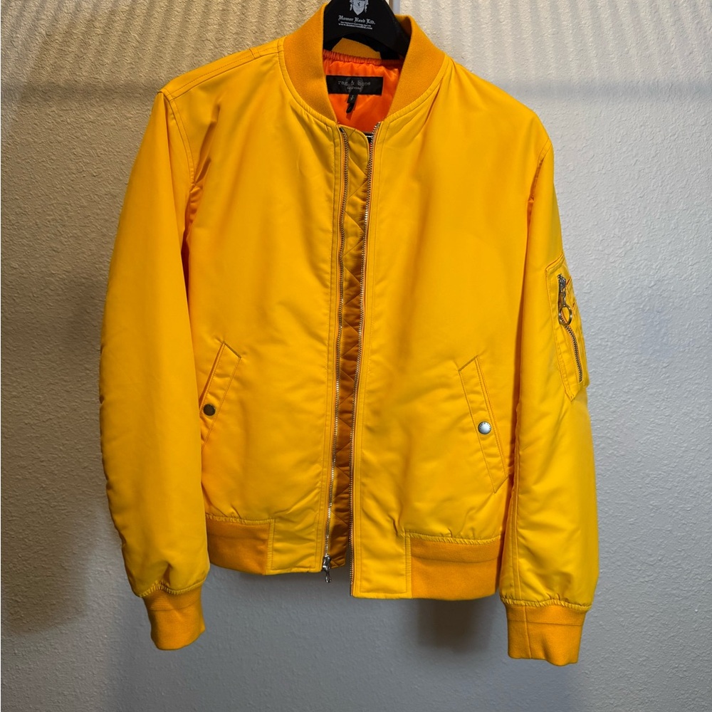 Rag & Bone Manston Bomber Jacket in Yellow